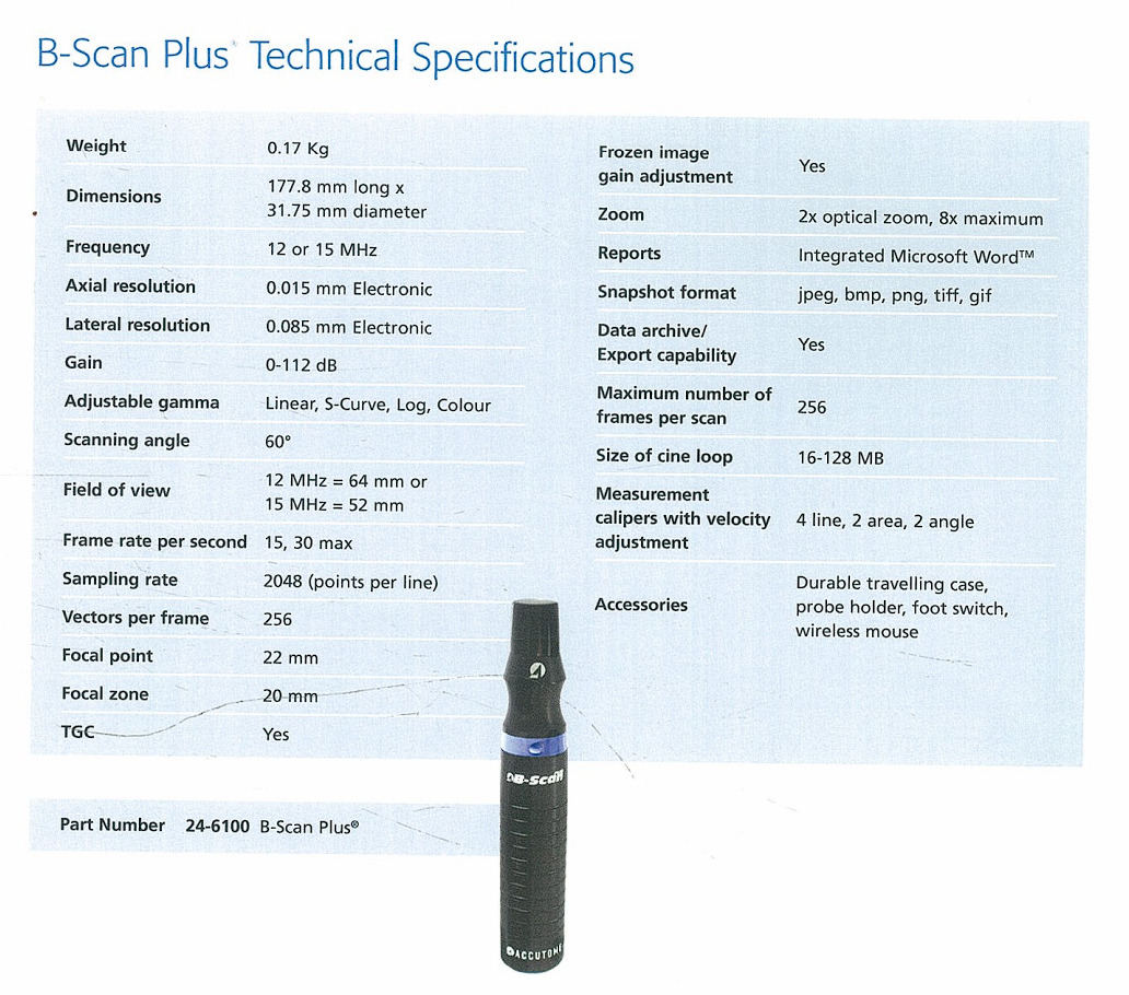 KEELER ACCUTOME B SCAN PLUS WITH LAPTOP - OPHTHO INDIA INC.